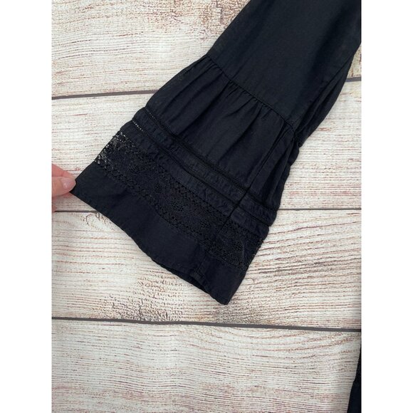 Velvet by Graham & Spencer Semi Sheer Lace V-Neck Dress Women's XS Black - Picture 3 of 7